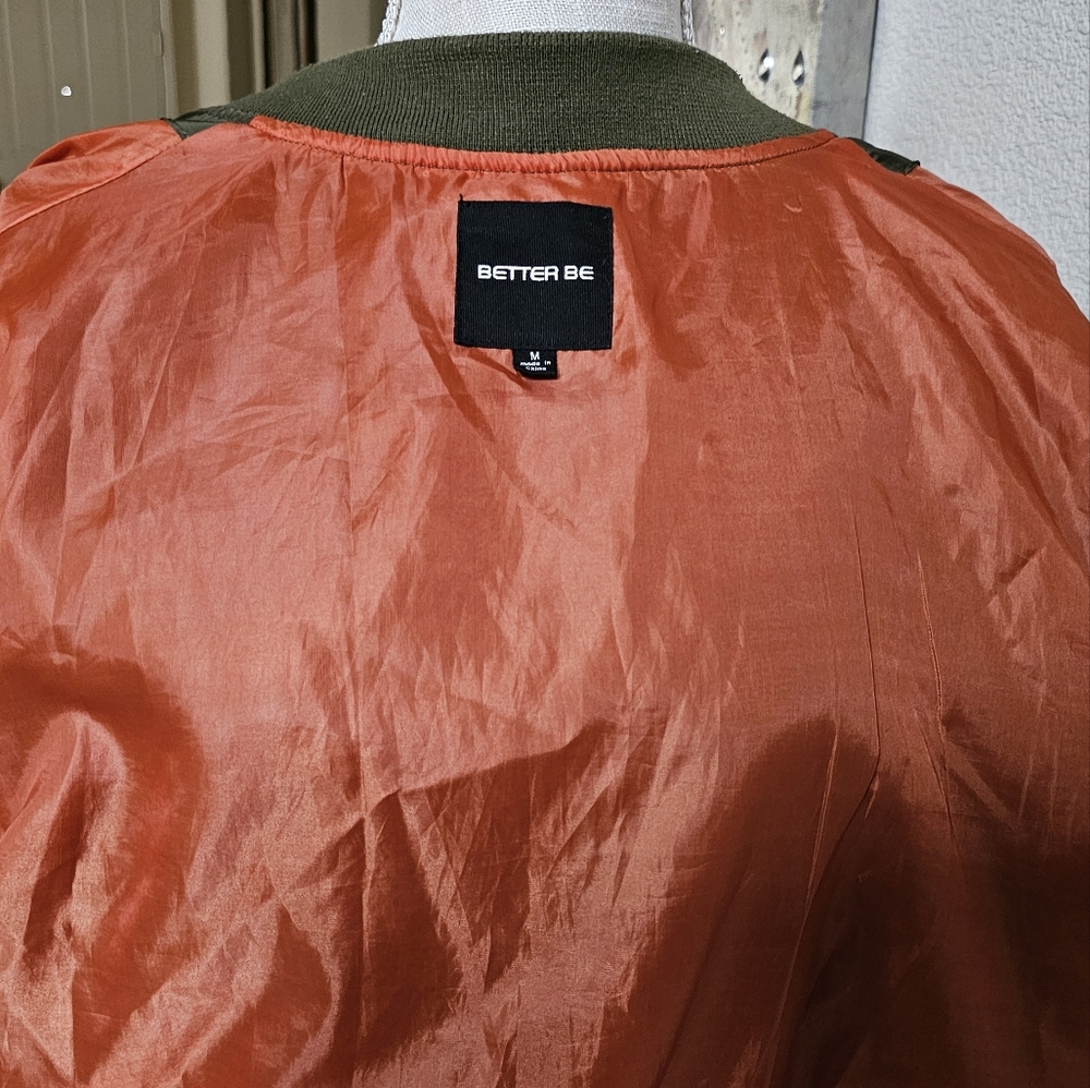 Olive Bomber Style Jacket - Picture 5 of 6